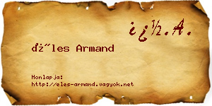 Éles Armand névjegykártya